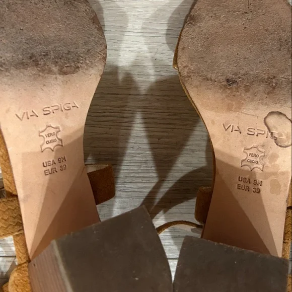 Via Spiga Tan Strappy Sandals - Picture 7 of 8